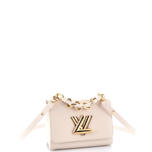 Pre-Loved Chunky Chain Twist Bag Epi Leather PM, Neutral2