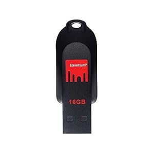 Strontium Pollex 16GB USB Pen Drive (Black/Red)