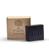 PAOS Aktivkohle Seife, Naturseife, Anti Pickel, Akne, Fettige Haut, Rasierseife, für Gesicht und...