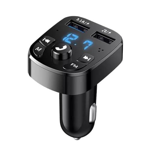 FM Bluetooth Transmitter for Car, Wireless Bluetooth Rudio Aux Adapter Car Kit MP3 Player Receiver Audio Music Stereo, Handsfree Calling Dual USB Ports Quick Charger for All Smartphones