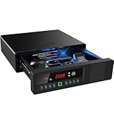 Z ZLJUAN Slide-Away Pistol Handgun Safe for Two Pistols,Quick Access Gun Safe with LCD Display of...