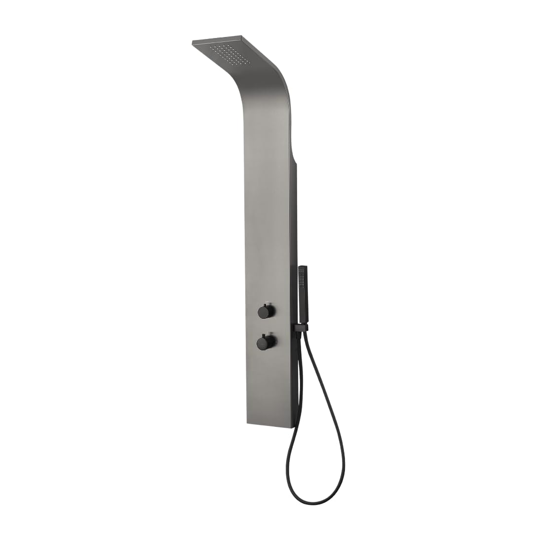 Essebagno Essegun panel prysznicowy termostatyczny szary pistolet metalowy