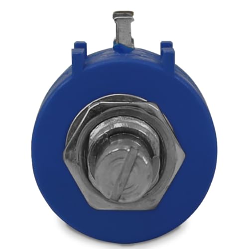 Potenciômetro Linear tipo B WXD3590 | Ø10mm Multivoltas sem Knob Azul 5KΩ