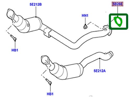 Miniatura 2 de Junta de escape original compatible con Land Rover Range Rover 06-12 LR4 WCM500110