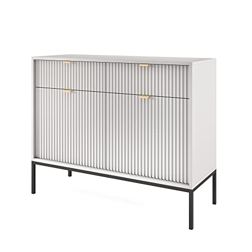 Commode 2 portes VELLORE pour stopper le désordre dans l'entrée de maison - 5
