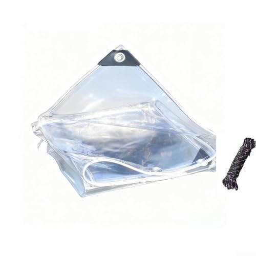 Housse de protection en polyéthylène pour chariot élévateur avec cordes d'arrimage pour protéger contre la pluie et l'exposition au soleil (transparent)