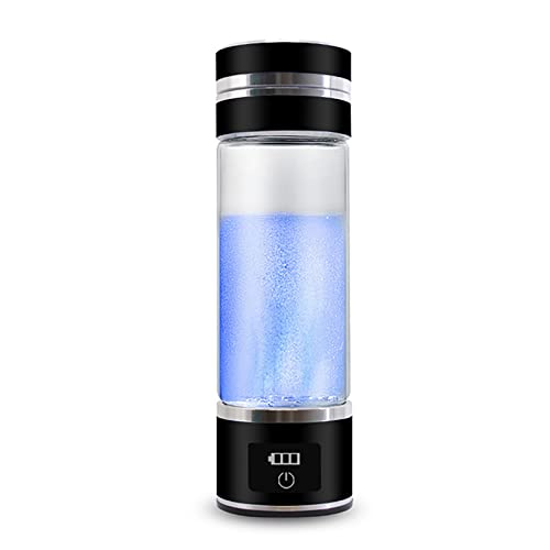 Bouteille d'eau à hydrogène portable noire de 350ml pour boisson alcaline