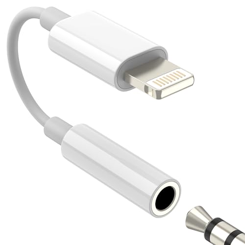 Adaptador de Auriculares Lightning a 3,5 mm para iPhone 14 13 12 Pro MAX Cable Auxiliar Jack para Apple Audio Dongle Accesorios de conexión Estéreo para iPad Enchufe de teléfono móvil Cable de Audio