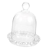 KOCKSHION Kleines Kuchentablett aus mit Kuppel Eleganter Dessertständer für Kuchen Obst und Snacks für Jede Feier und Stilvolle Tischdekoration