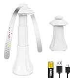 YWAQMCT Tragbare Tischventilatoren mit integrierten LED-Lichtern – kompakte und kostengünstige Lösung zur Abwehr von lästigen Fliegen (3 Stück, weiß)