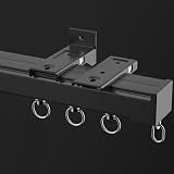 Binario per montaggio a soffitto, 95 cm, spessore 2,6 mm, per casa, ufficio, teatro, soluzione perfetta per appendere tende e tende