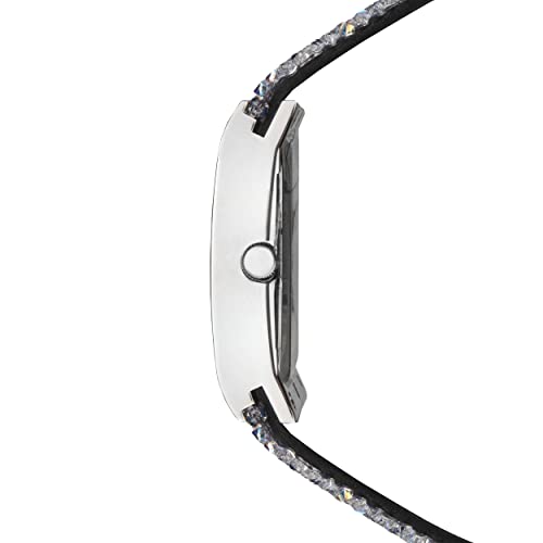 Sekonda Women's Bracelet Swarovski Luxury Crystal Watch, Silver Plated With Dark Blue Stone Set Dial, Water Resistant, Extra Clasps, Seksy Collection