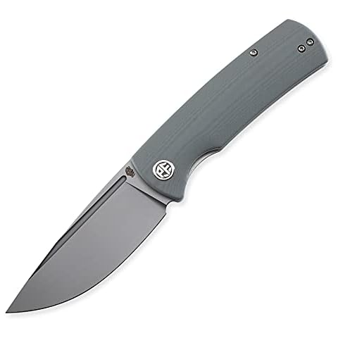 Petrified fish PFP01 k110 steel folding knife G10 handle Front flipper outdoor Camping survival hunting EDC tool knives (Gray) Cover
