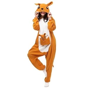 LBJR Erwachsene Cosplay Schlafanzug Tierkostüme Jumpsuit Onesie Nachtwäsche Overall Fasching Karneval Halloween Pyjama