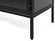 FJORDFORM Glasschrank, Schwarzes Metall, Goldene Griffe