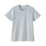 無印良品 婦人 涼感汗じみしにくいクルーネック半袖Tシャツ レディース BB2WTA6S ライトブルー XL