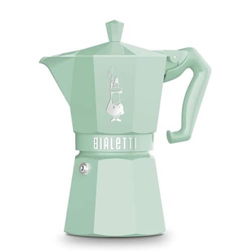 Image of Bialetti Exclusive Moka Pot, Premium Italian Stovetop Espresso Maker, Italian Made; Moka Pot /Percolator /Coffee Maker /Mocha Pot for an Authentic Italian Coffee (Green, 6 Cup)