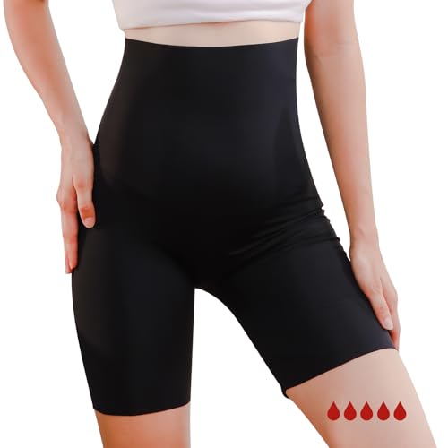 Carer Shorts de Sport Menstruels 50 ML avec Fonction Culotte Absorbante Taille Haute Grande Élasticité sous-vêtements Post-Partum Idéal pour Sport...