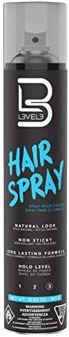 L3 Level 3 Hair Spray for Men, Strong Long-Lasting Hold, 12.95 fl oz