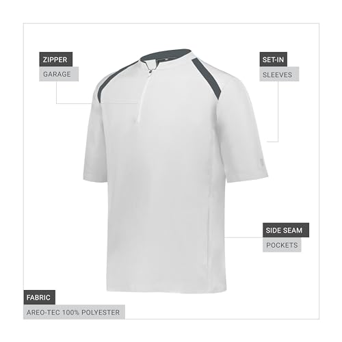 Holloway Boys Clubhouse Short Sleeve Pullover Cage Jacket4