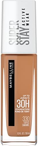Maybelline Super Stay Full Coverage Liquid Foundation Active Wear Makeup, Up to 30Hr Wear, Transfer, Sweat & Water Resistant, Matte Finish, Toffee, 1 Count