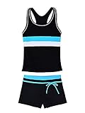 Kinder Mädchen Tankini Bikini Set Wassersport Badeanzug Schwimmanzug.