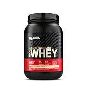 Optimum Nutrition Gold Standard 100% Whey Protein Powder, Vanilla Ice Cream, 907g - [2024/2025 plastic neck band packaging may vary]