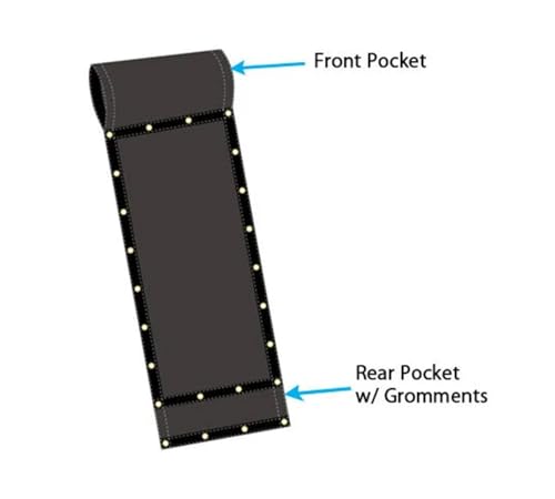 Image of Mytee Products Manual Cab Level Hand Crank Tarp Roller Kit for Dump Trucks Trash Hauler with 7' x 14' PVC Mesh Tarp (Double Pocket)