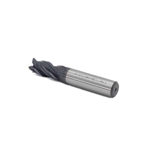 Image of Square End Mill JESTUOUS Carbide 4 Spiral Flute Titanium Coating Drill Bits 1 /2 inch Shank Dia.1 Cut Length for Milling Metal,1 Piece