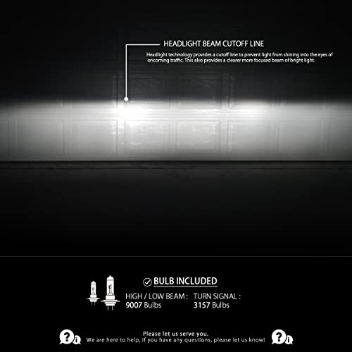 Autozensation Compatible With 2002-2005 Dodge Ram 1500 2003-2005 Dodge Ram 2500/3500 Clear Headlights Chrome L + R Pair Headlamp #TOP1