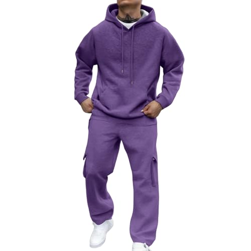 Elneeya Mens Sweat Set Two Piece Outfits Lounge Comfy Exercise Tracksuit - image 1