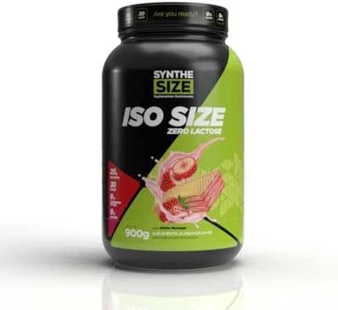 Whey Protein Isolado Iso Size Zero Lactose 900g – Sabor Morango –...