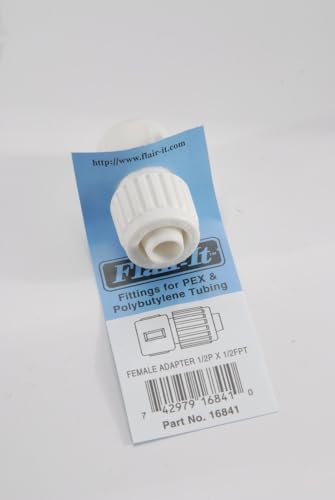 Fresh Water Fitting Flair-It Adapter 1/2 Inch PEX x 1/2 Inch Female Pipe Thread Straight White Plastic Single With Barcoded