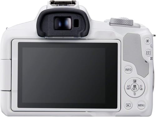 Canon EOS R50 Mirrorless Camera (White) + RF-S 18-45mm F4.5-6.3 IS STM Lens - 24.2MP, APS-C, 15fps | 4K 30p Oversampled 6K Video | Wi-Fi and Bluetooth | Compact, Portable for Travel & Vlogging - Image 3