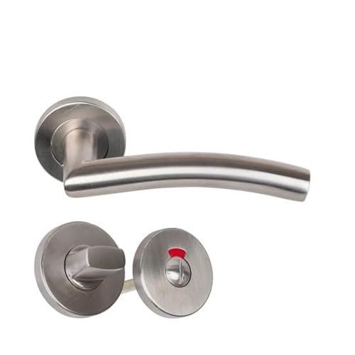 Paire de Poignées KLOSE besser sur Rosaces "Elsa vague" Inox 304 - +1 Paire de rosaces condamnation + voyant