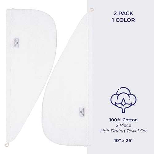 American Soft Linen 100% Cotton Hair Towels For Women thumb #3