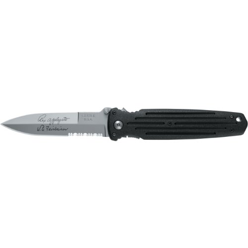 Gerber Applegate Combat Folding Knife, Double Bevel, Serrated Edge [45780]