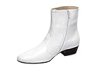 Mens White Leather Boots for Elvis Tribute Artists (10.5W)