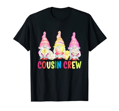 Cousin Crew Cute Bunny Rabbit Matching Easter Day Party T-Shirt