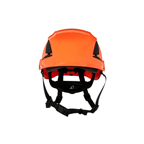 3M SecureFit Safety Helmet with Chin Strap, Non-Vented, Orange