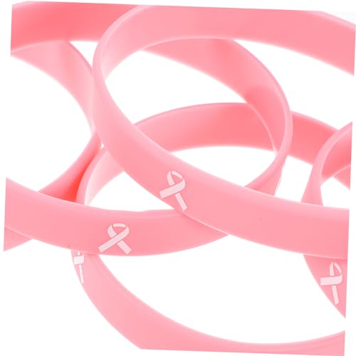 UKCOCO 20st&uuml;cke Silikonarmb&auml;nder Bewusstseinsarmb&auml;nder in Gro&szlig;en Mengen Inspirierende Armb&auml;nder F&uuml;r Weibliche St&auml;rke Gegen Brustkrebs T&auml;glicher Gebrauch Und Schule