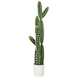 bimiti 51 Inch Tall Artificial Cactus Plant, Large Realistic Faux Cactus with Planter, 4.3FT UV Resistant Fake Cactus Tree for Outdoor & Indoor Decor