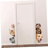 DEARMAMY Vinilos Decorativos de Pared 3D de Perros Adhesivos Impermeables Removibles para Esquinas de Porche 2 Piezas...