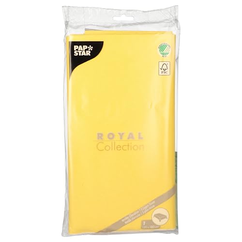 PAPSTAR Royal Collection Nappe en Tissu Jaune 120 x 180 cm