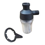Inline Wasserfilter 250 Mesh Sieb Edelstahl für pumpe Inline(Black)