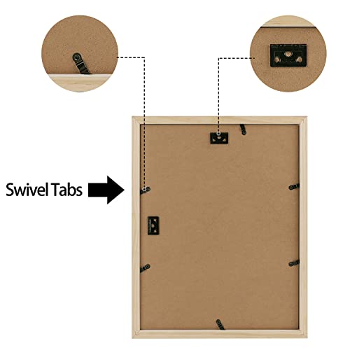 11X14 Real Wood Photo Frame - White Color - Mat For 8X10 Picture Included - Wall Mounting - Portrait/Landscape - Real Glass Panel - Classic Simple Design - Perfect For Group Shots, Family Photographs #TOP4