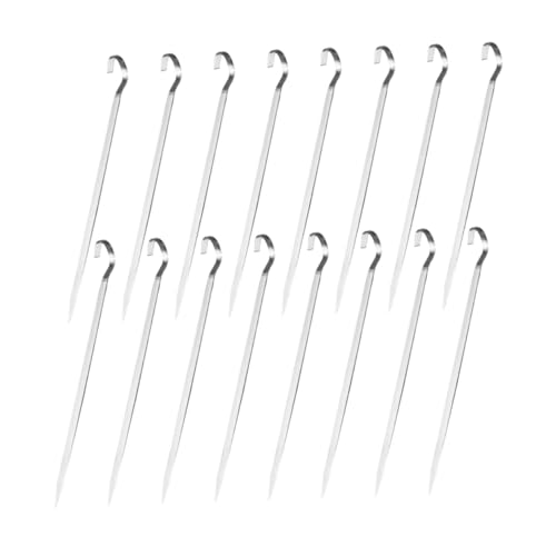 SUPVOX 16 pezzi Stecchini Barbecue in Bastoncini Multifunzione Scottatura per Spiedini Carne Verdure e Quail Eggs Accessori Barbecue Resistenti e Lavabili per Grigliate all