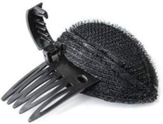 Black Puff Hair Cushion with Clips, Fluffy Sponge Bun Comb Bump It Up Hair Base Set for Women and Girls DIY Hairstyling Tools, Hair Accessories