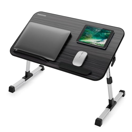 Laptop Bed Tray Table, Nearpow Adjustable Laptop Bed Stand, Portable Standing Table with Foldable Legs, Foldable Lap Tablet Table for Sofa Couch Floor - Medium Size