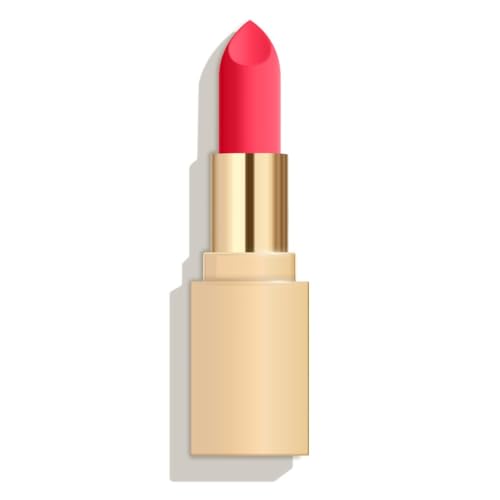Coral Sunset Natural Lipstick | Vegan, Plant-Based & Highly Pigmented | Long-Lasting Matte Lip Color with Vitamin E & Bakuchiol | Lightweight Phytonutrient Lipstick with UV Protection | 4g